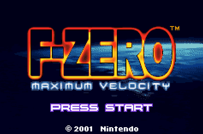 F Zero Maximum Velocity Title Screen